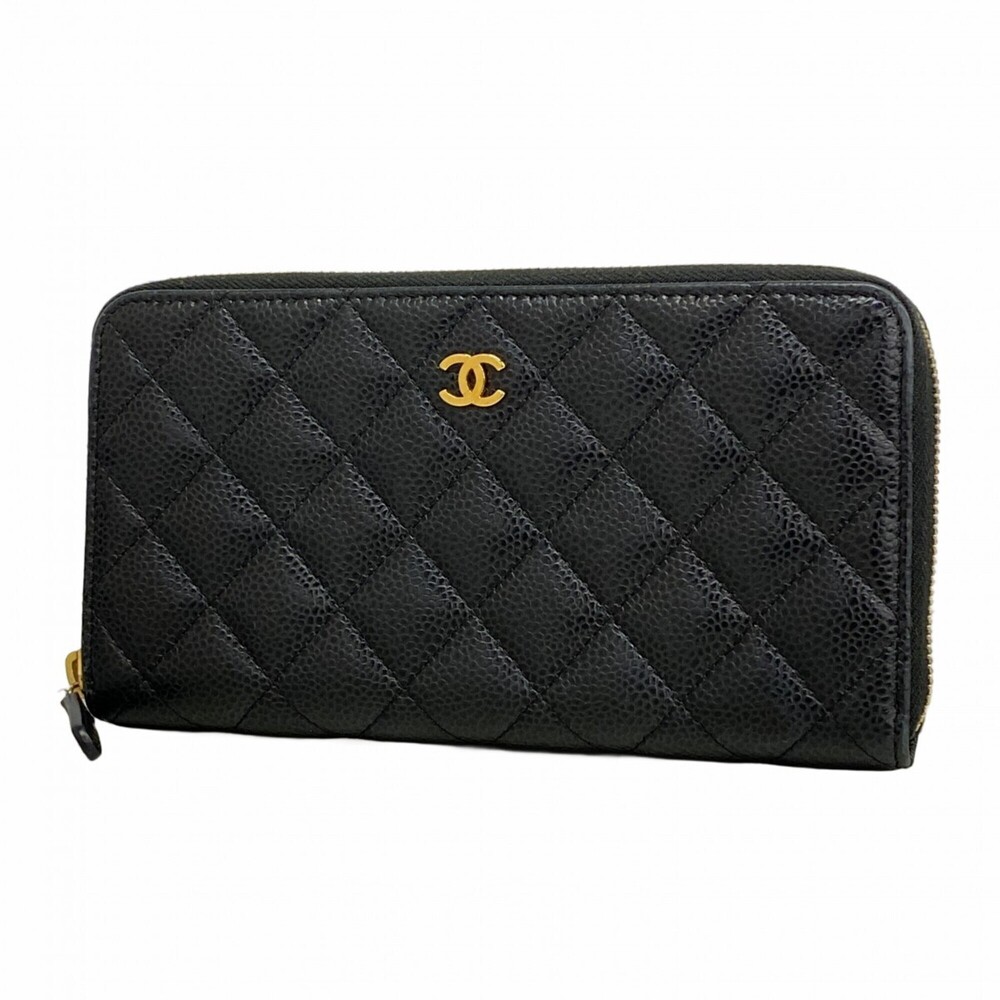 CHANEL Black Caviar Leather Wallet - Picture 1 of 8